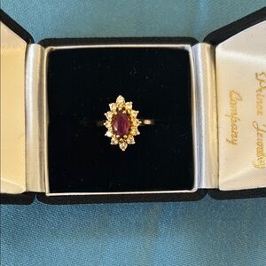 Elegant 14KT Gold and RUBY Gemstone Ring